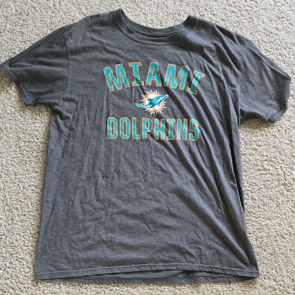 Fanatics Gray Short Sleeve Tee Miami Dolphins